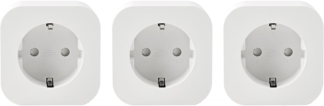 NEDIS SmartLife intelligens konnektor, Wi-Fi, 3-as csomag, fehér (WIFIP130FWT3)