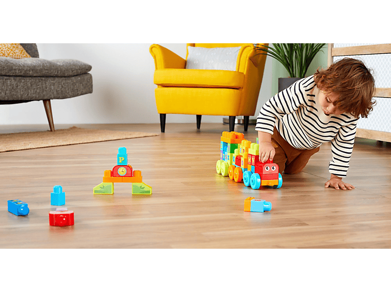 Thumbnail - MEGA BLOKS ABC Lernzug (60 Teile) Spielset Mehrfarbig