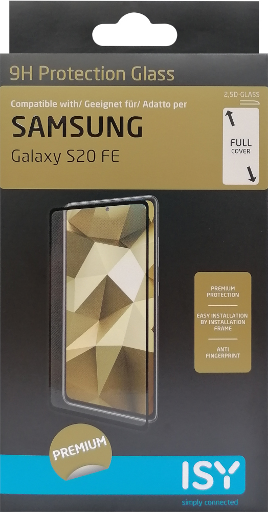 ISY Beschermglas Tempered Glass Galaxy S20 FE Zwart (IPG 5108-2.5D)