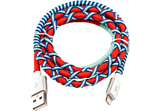 ISY USB-kabel - Lightning 1 m Rood / Blauw (IUC-4100-RB-L)