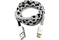 ISY USB-kabel - USB-C 1 m Zwart / Wit (IUC-4100-SB-C)