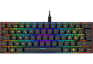 DELTACO TKL - Gaming Tastatur, Kabelgebunden, Mechanisch, Schwarz