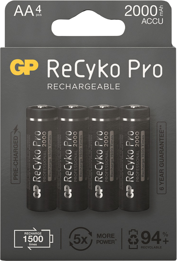 GP ReCyko Pro 4x AA 2000 mAh