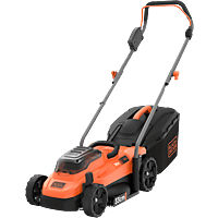 BLACK & DECKER BCMW3336L2, Rasenmäher (2 x 2.5 Ah, 36V, Schnittbreite: 33cm, Verstellbare Schnitthöhe Ja, mit 35 l Fangkorb-Volumen)