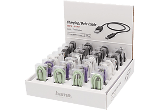 HAMA USB-kabel - Lightning 75 cm Paars / Wit / Zwart / Groen (187244)