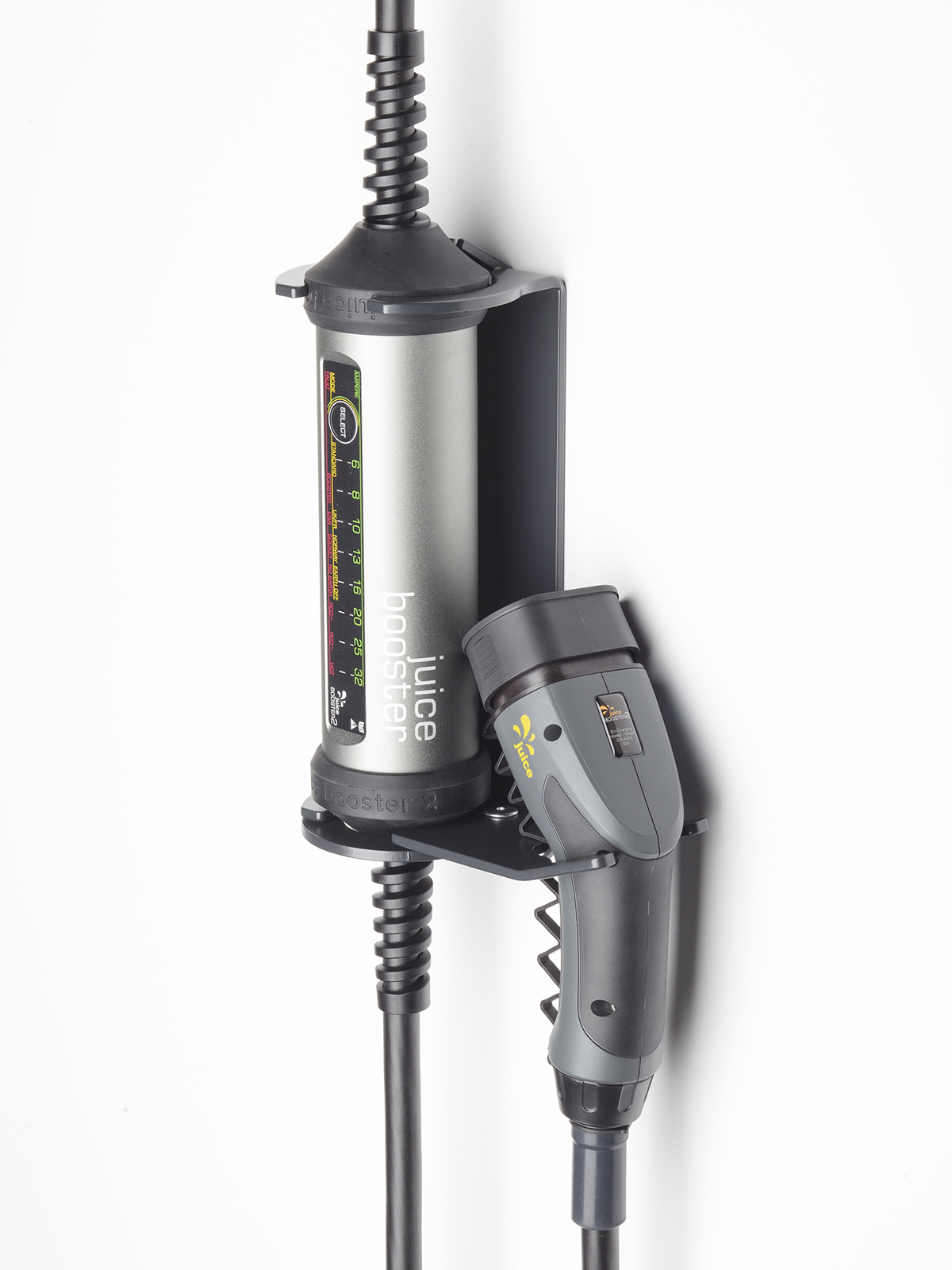 JUICE EL-JB2WHMS für Booster Ladegerät Wandhalterung, Schwarz