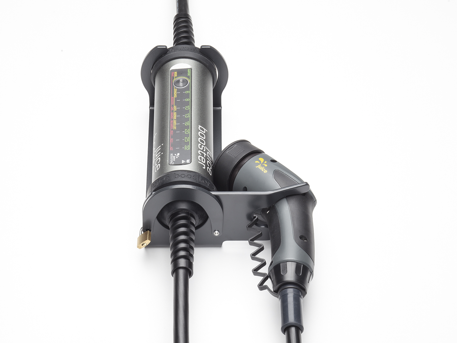 JUICE EL-JB2WHMS für Booster Ladegerät Wandhalterung, Schwarz