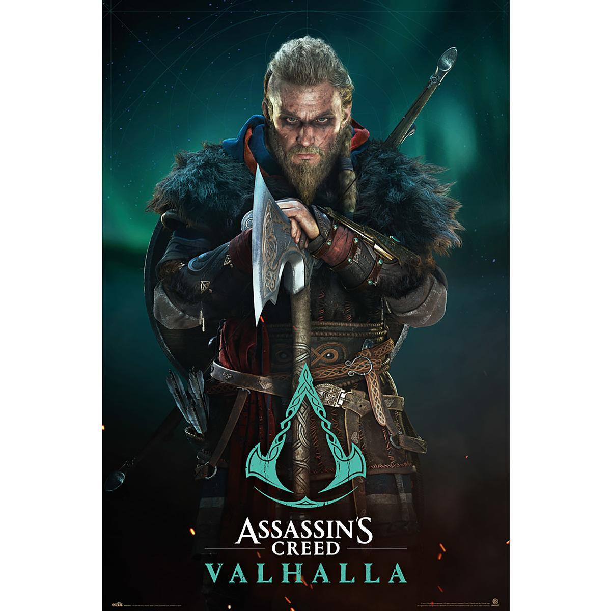 Poster Assassin\'s EDITORES ERIK II Großformatige Eivor Creed GRUPO Valhalla