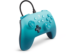 POWER A Verbesserter kabelgebundener PowerA-Controller für Nintendo Switch – Aquatic Fantasy Controller Blau