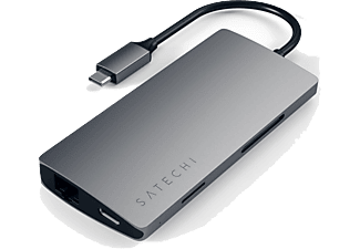 SATECHI USB-C Multi-Port Adapter 4K Gigabit Ethernet V2 - Space Grey