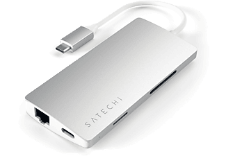 SATECHI USB-C Multi-Port Adapter 4K Gigabit Ethernet V2 - Silver