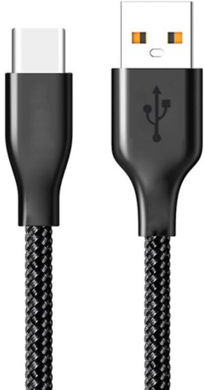 CELLECT Szövet borítású Type-C adatkábel, Fekete
