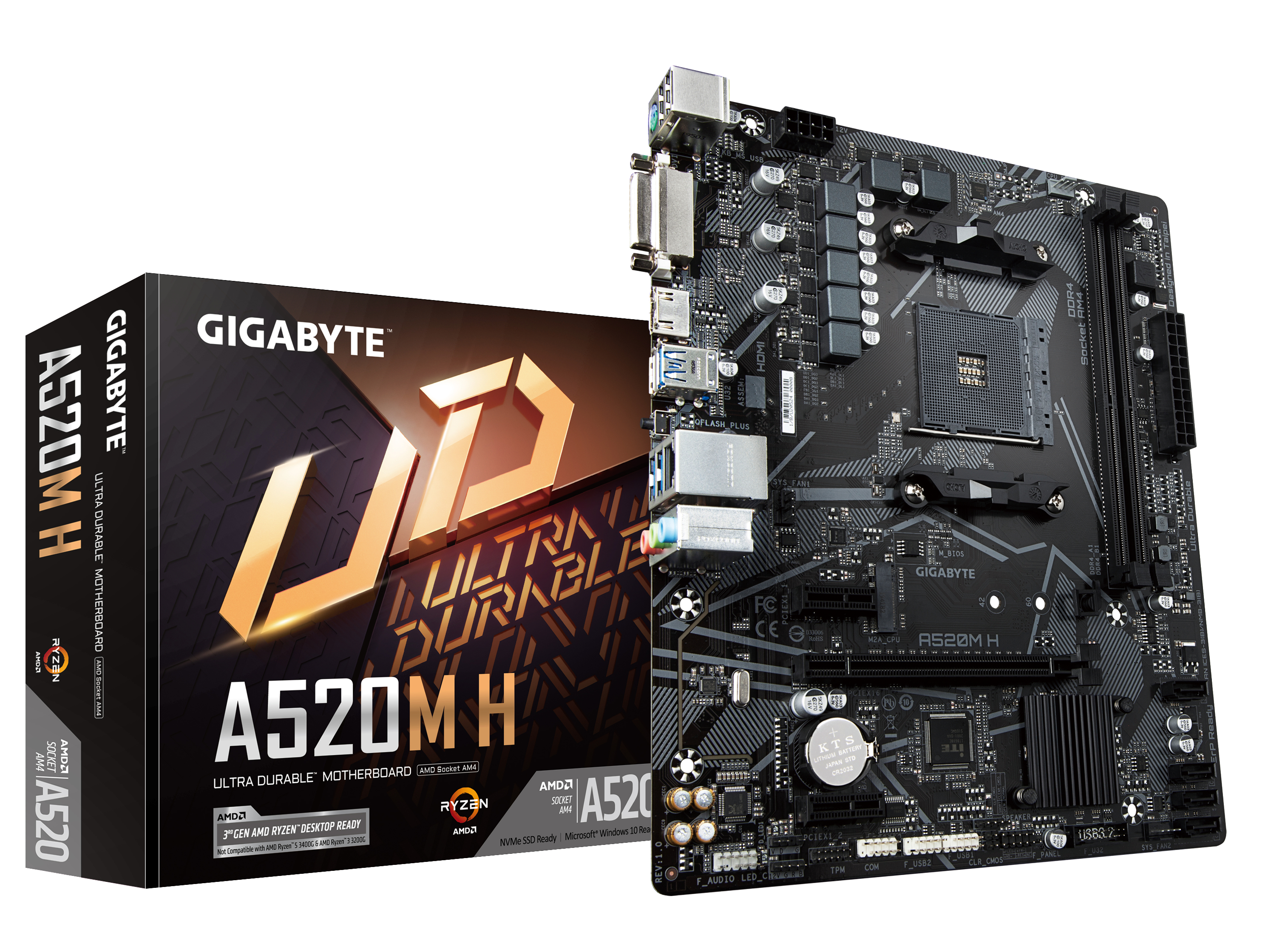 GIGABYTE A520M H Mainboard Schwarz