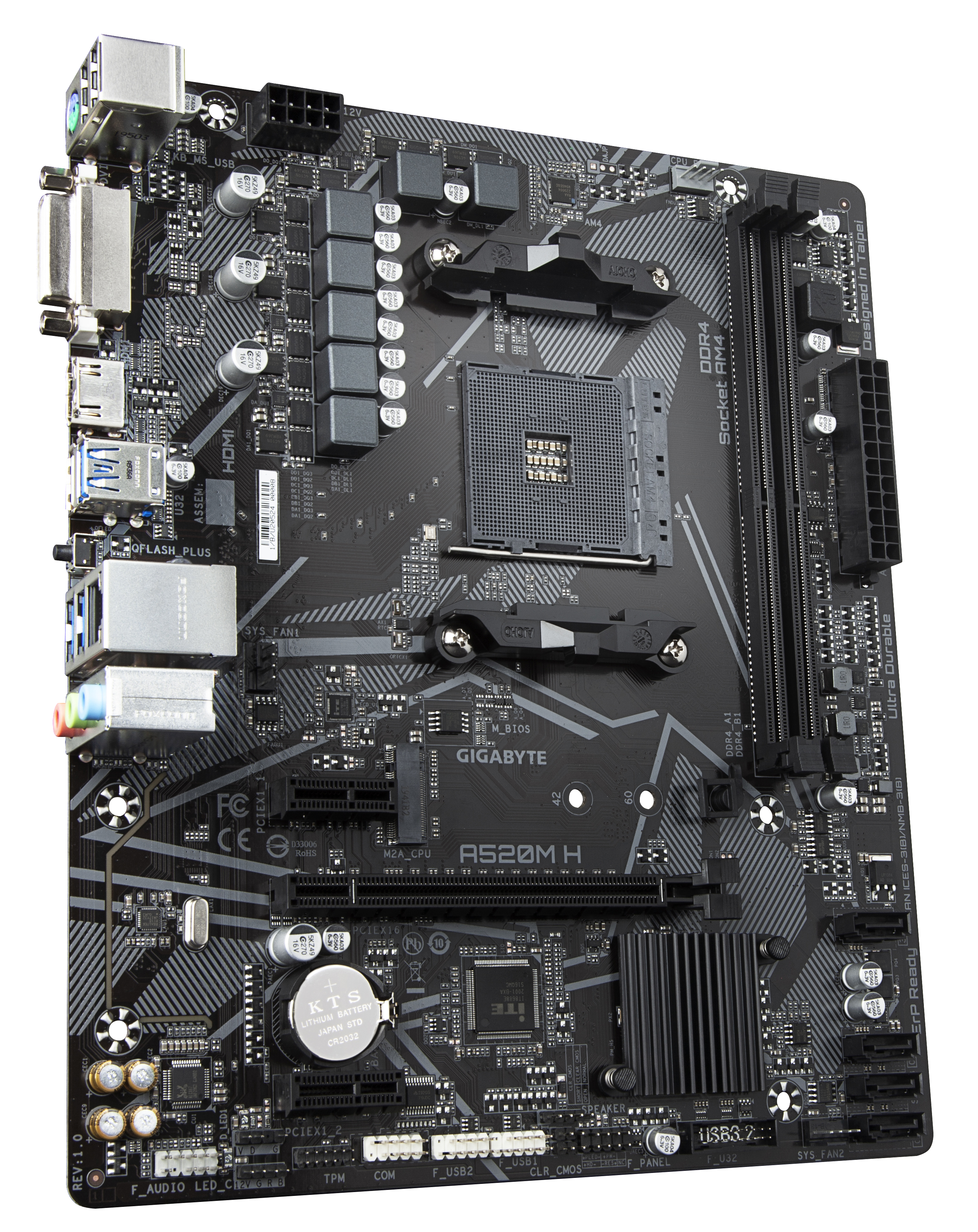 GIGABYTE A520M H Mainboard Schwarz