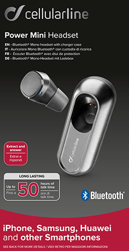 CELLULAR-LINE In-ear Power Mini Headset Zwart