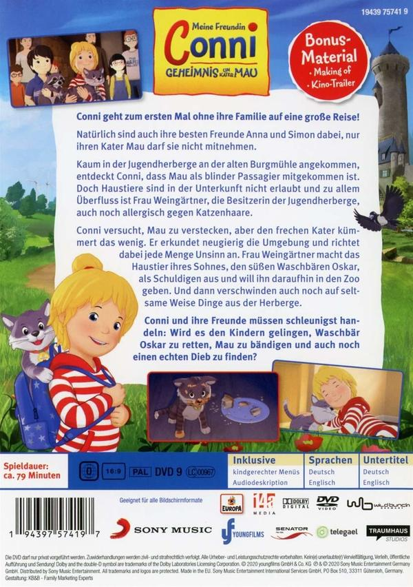 Rückseite einer DVD mit Zeichentrickfiguren und deutschem Text.