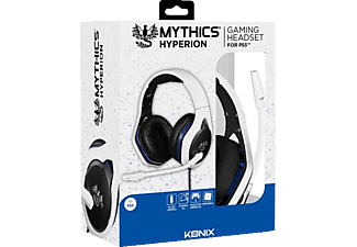KONIX Gaming Headset Hyperion für PS5 und PS4, Over-ear Gaming Headset Schwarz/Weiß