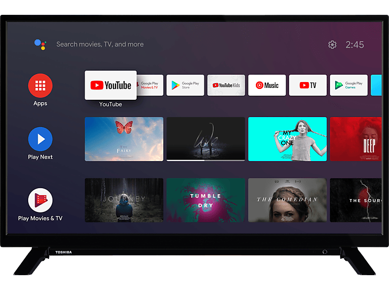 TOSHIBA 24 WA 2063 TV, LED TV TV) SMART 60 HD-ready, DA Zoll 24 Android / cm, (Flat, MB171