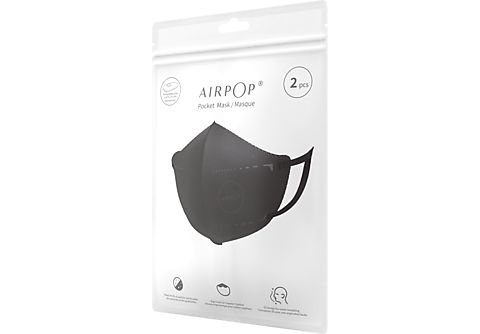 AIRPOP Pocket Mask 4 Stuks Zwart