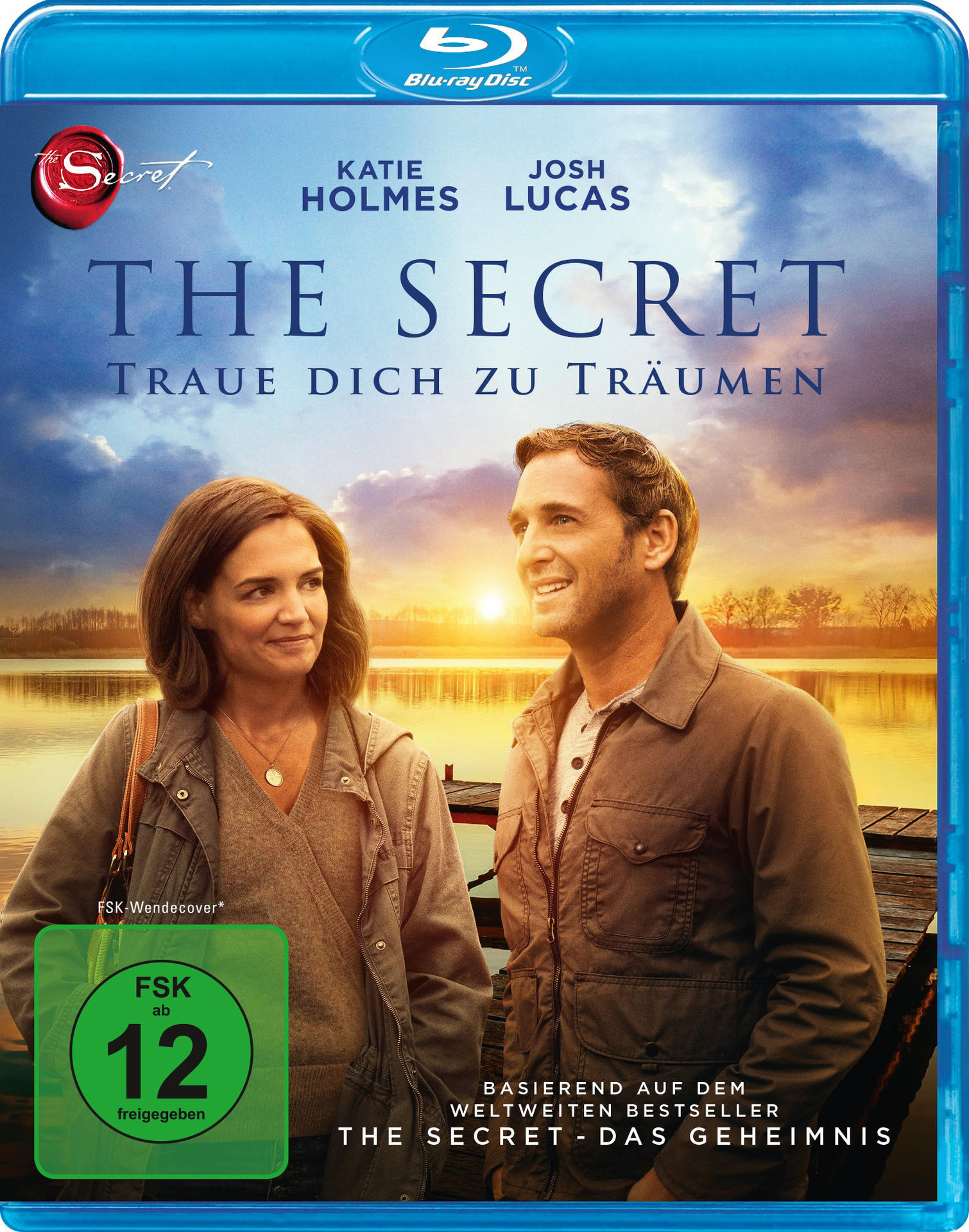 Film-DVD-Cover mit Katie Holmes und Josh Lucas. Sie stehen bei Sonnenuntergang an einem See, Filmtitel oben.