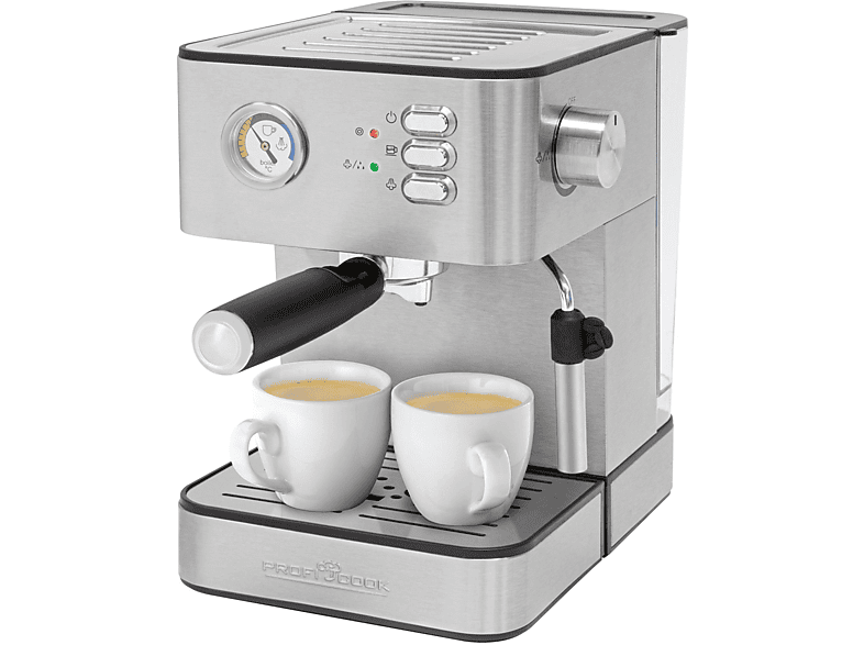 Profi Cook PC-ES 1209 Siebträgermaschine (Silber, 850 Watt, 20 bar)