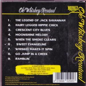 Eine CD-Hülle mit Titelliste und Albumtitel auf schwarzem Hintergrund.