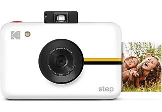 Cámara instantánea - Kodak Step, 10 MP, Visor clásico, Modo selfie, Temporizador, Flash, 6 Modos, Blanco