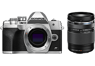 OLYMPUS OM-D E-M10 Mark IV Ezüst + Ez-M14150 Fekete Kit