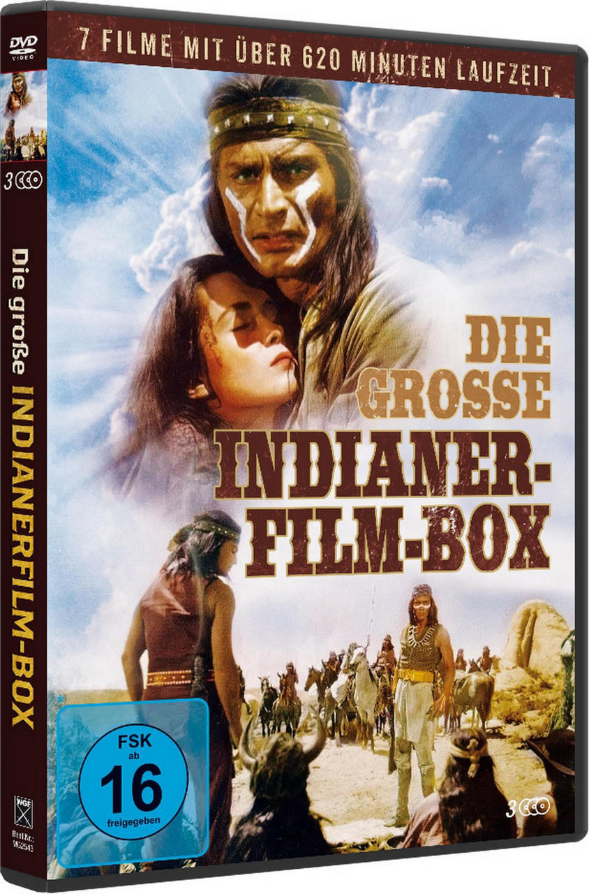 DVD-Box-Set für den Film Die Grosse Indianer Film-Box. Es zeigt das Filmcover.
