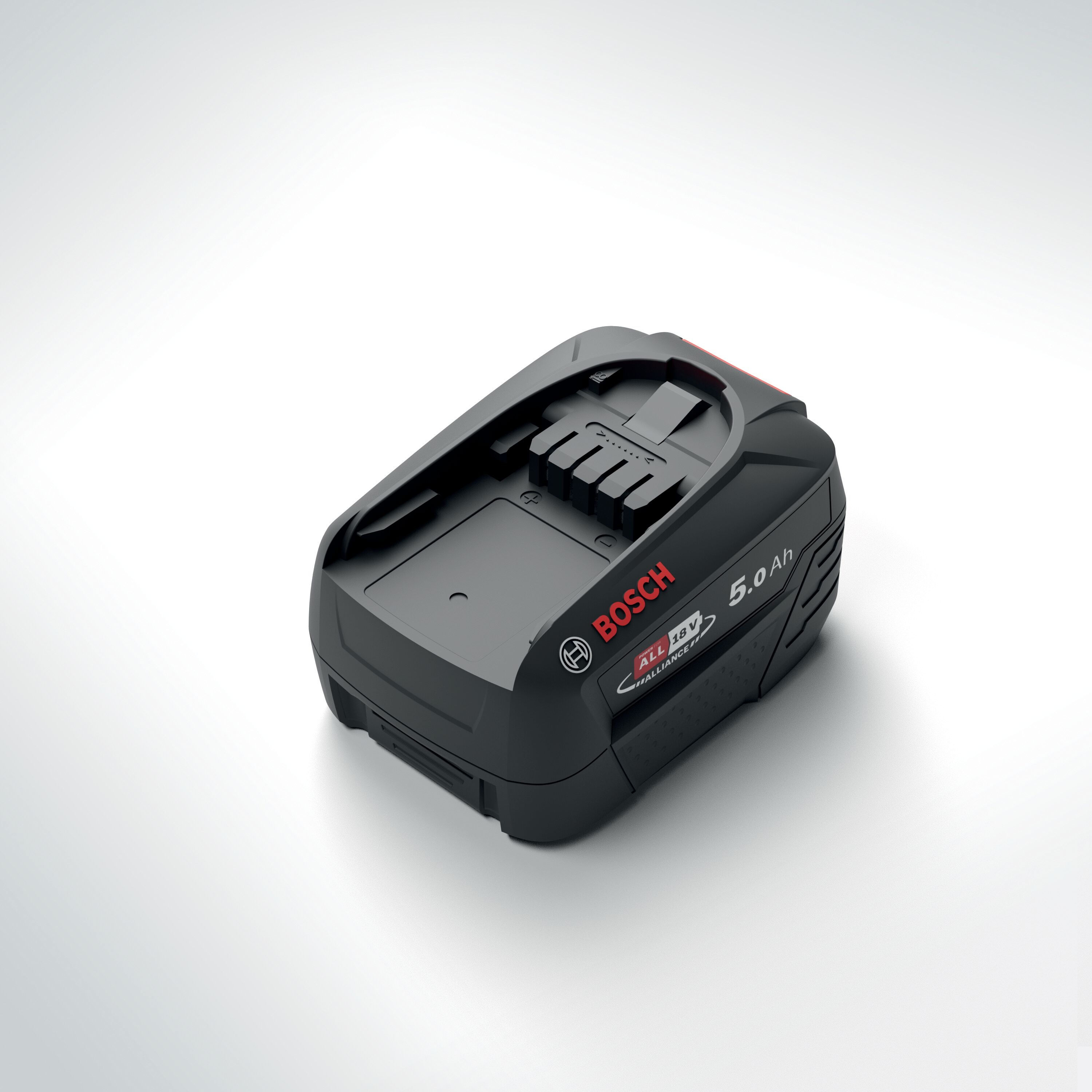 Schwarze Bosch 18V 5.0Ah Batterie.