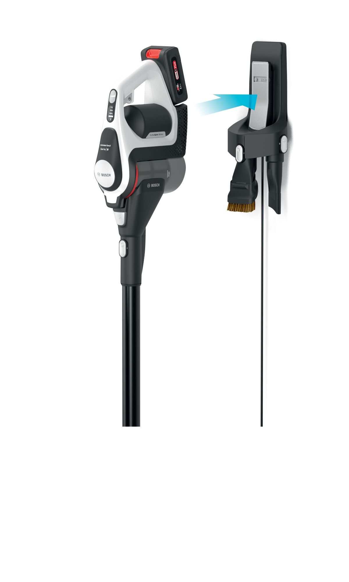 BOSCH BKS8214W Akkubetrieb Stielsauger