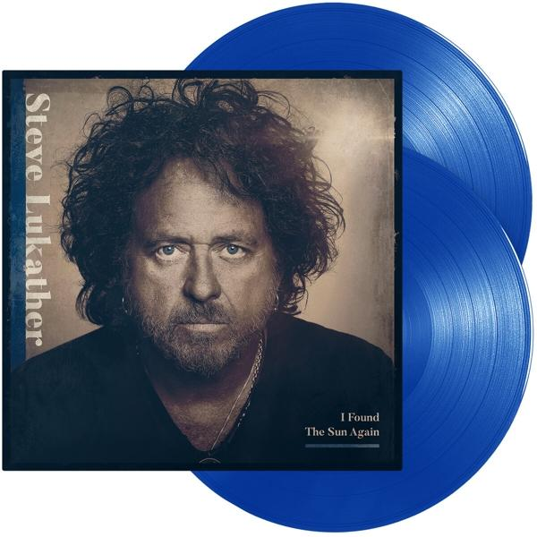 Album borító. Egy férfi arca. Szöveg: 'Steve Lukather', 'I Found The Sun Again' és két kék bakelit.