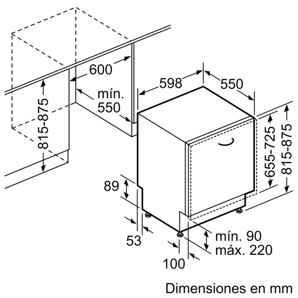Lavavajillas - Siemens SN63HX52AE, Integrable, 13 servicios, 6 programas, 60 cm., A++, Gris