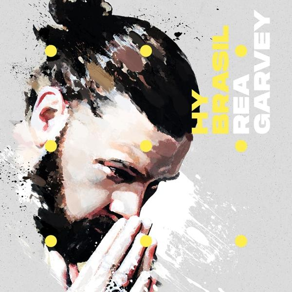 Albumcover mit einem Männergesicht und gelben Punkten. Text: 'Rea Garvey, My Brazil'.