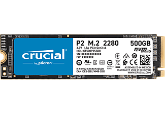 CRUCIAL P2 500GB PCIe NVMe M2 SSD