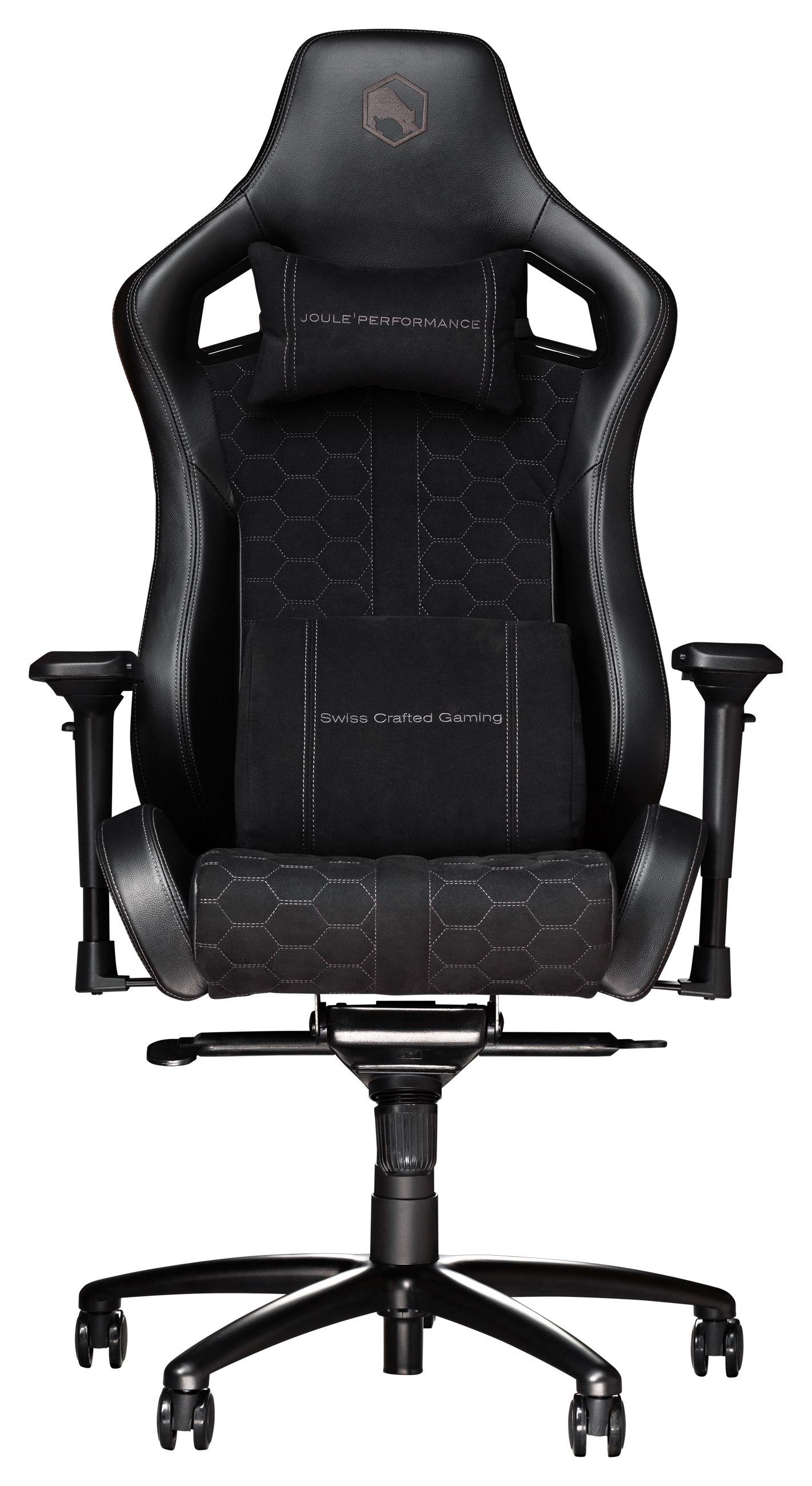 JOULEPERFORMANCE Stealth Alcantara/Echtleder Gaming Sessel, Schwarz