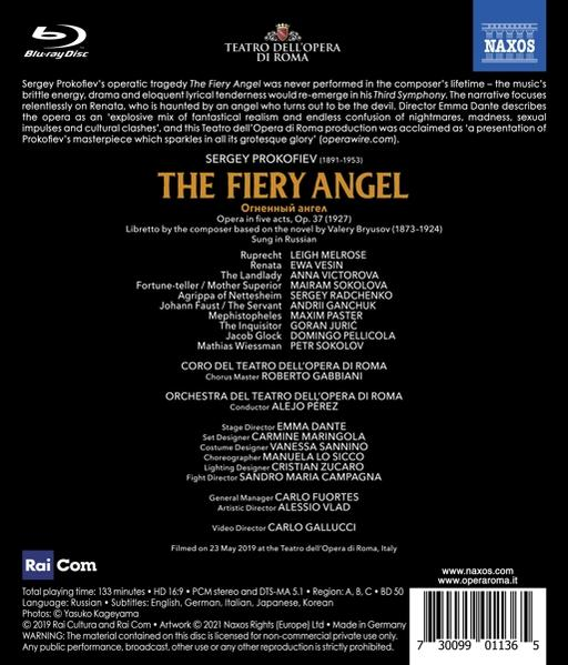 Vesin/Victorova/Paster/Melrose/Pérez/+ - THE FIERY ANGEL - (Blu-ray)