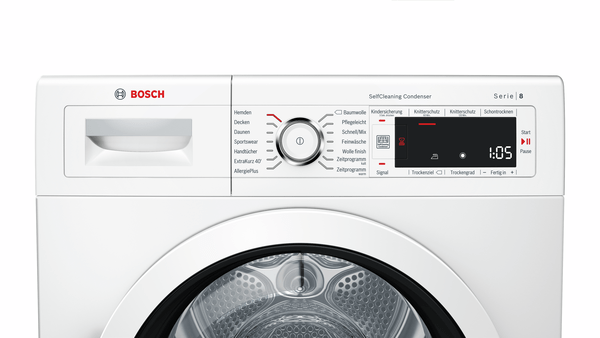 BOSCH WTW87541 Wärmepumpentrockner Serie 8 (9,0 kg, A++, Weiß)