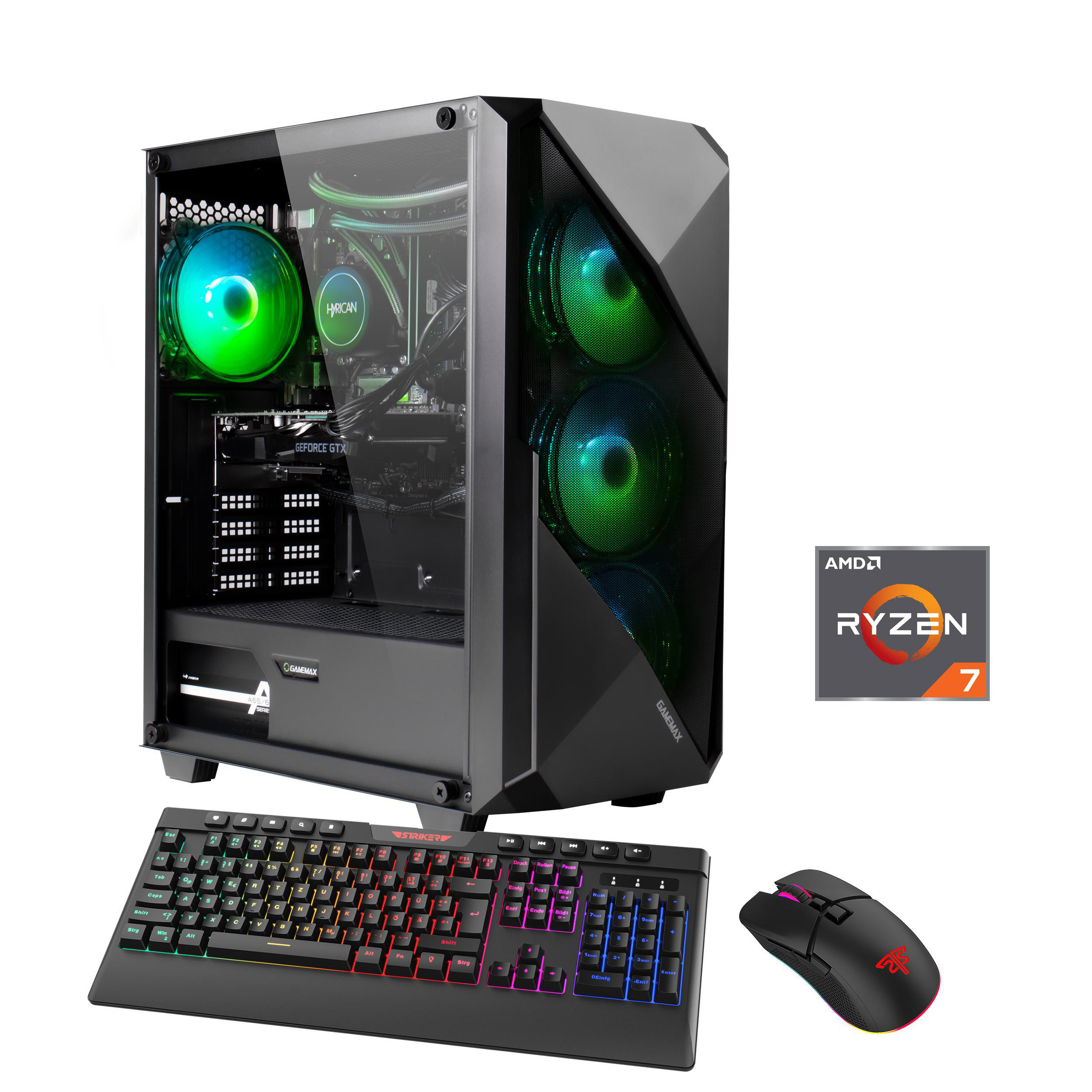 HYRICAN Striker 6633 5800X - 16 GB - 960 GB - NVIDIA GeForce RTX™ 3080 - Windows 10 (64 Bit)