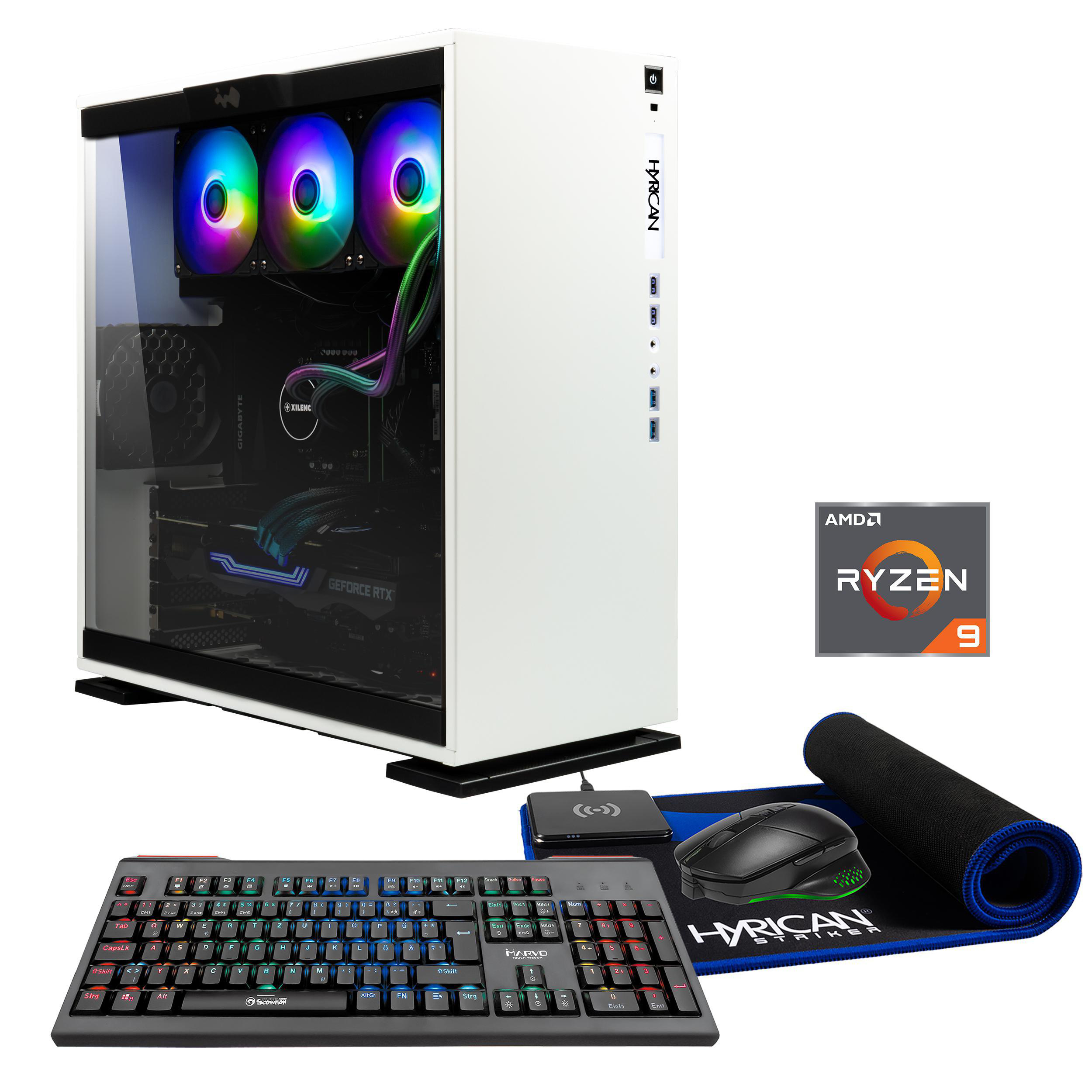 HYRICAN Elegance 6626, Windows PC NVIDIA, 10, SSD, GB Gaming 32 Prozessor, TB TB GeForce SSD, 5950X 2 3070 1 RAM, RTX™