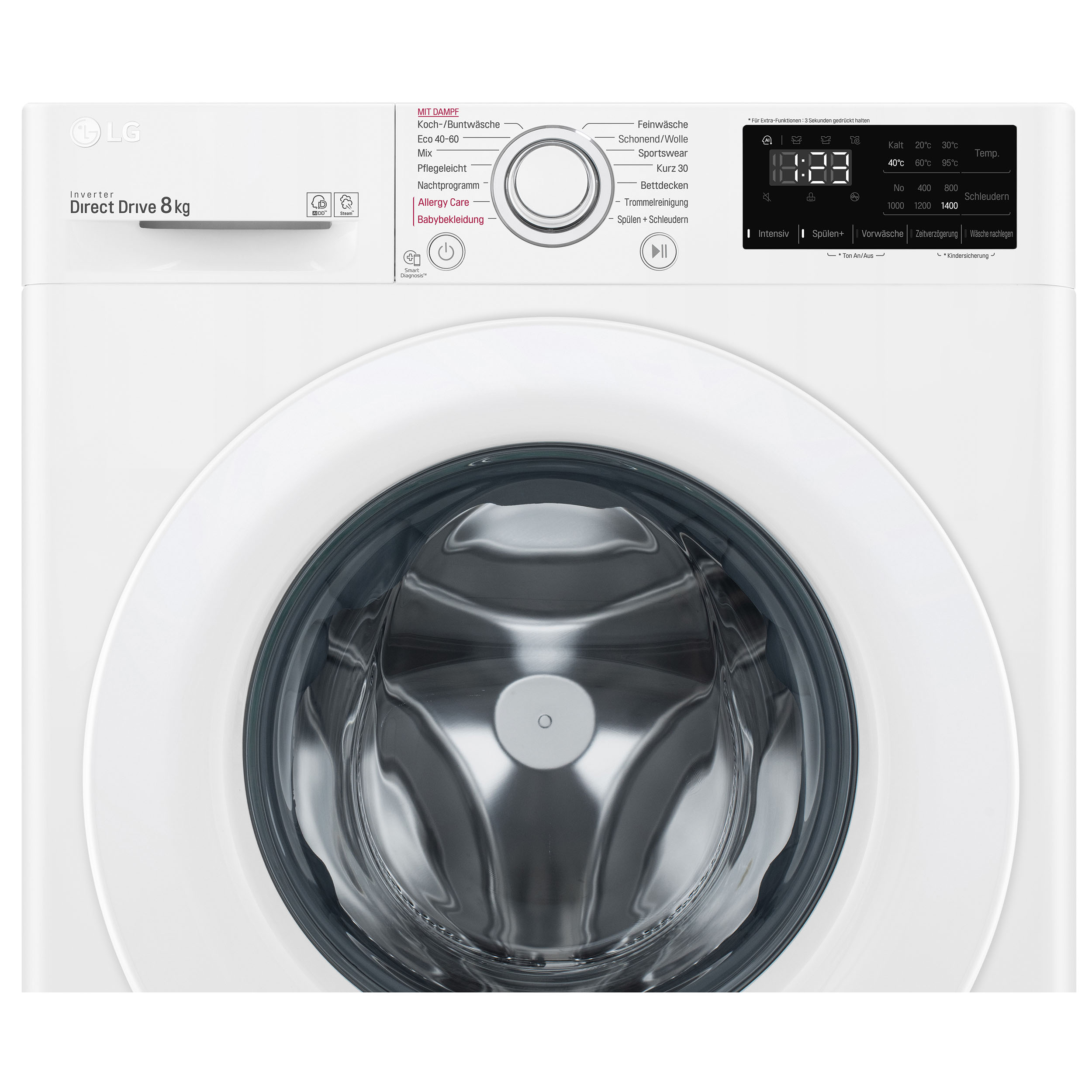 LG F14WM8LN0E Waschmaschine (8 kg, 1360 U/Min., D)