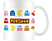 PYRAMID Pac-Man: Multi - Tasse (Blanc)