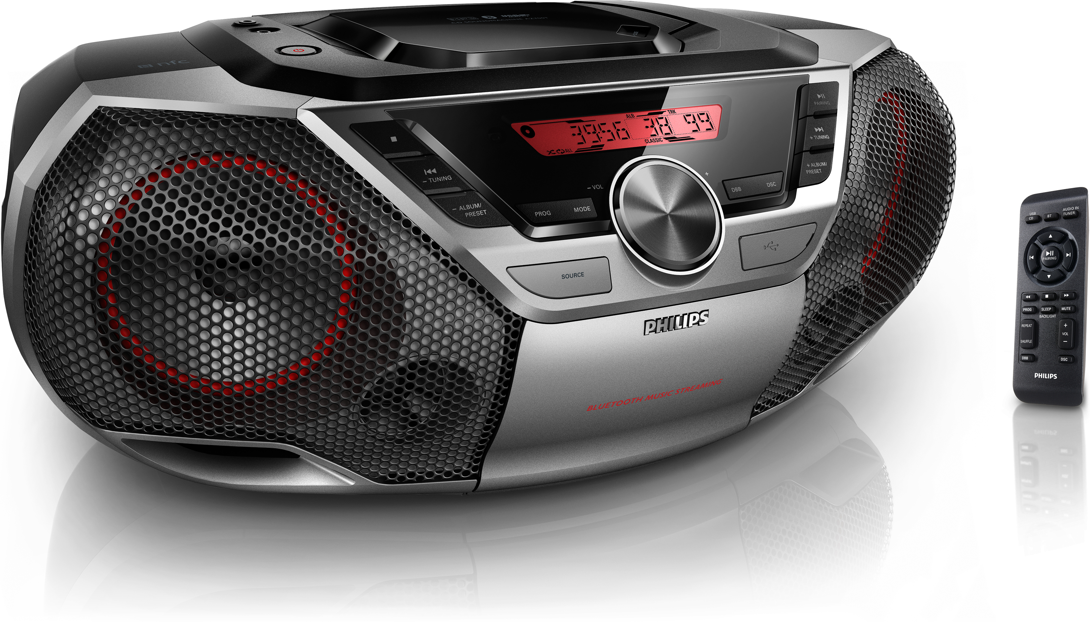 PHILIPS AZ700T CD-Player, Grau