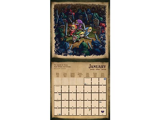 PYRAMID The Legend Of Zelda 2021 - Calendario (Multicolore)