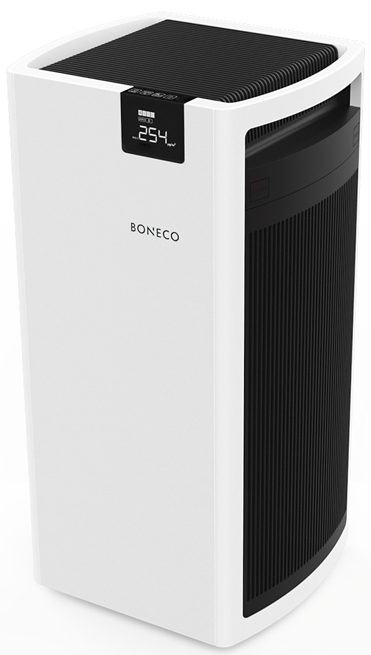 BONECO 44743 P700 Luftreiniger Weiß/Schwarz (67 Watt, Raumgröße: 200 m², Vorfilter, HEPA Filter, Aktivkohlefilter)
