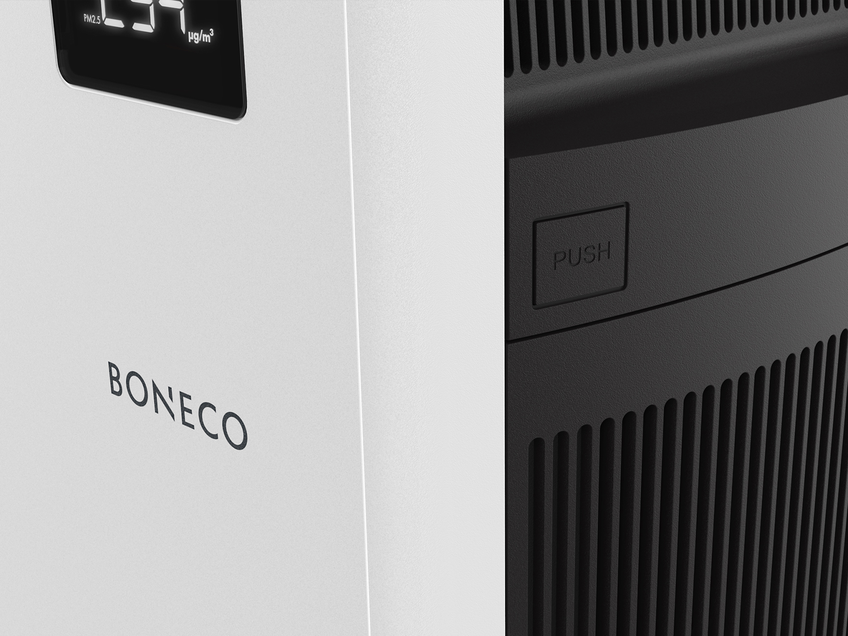BONECO 44743 P700 Luftreiniger Weiß/Schwarz (67 Watt, Raumgröße: 200 m², Vorfilter, HEPA Filter, Aktivkohlefilter)