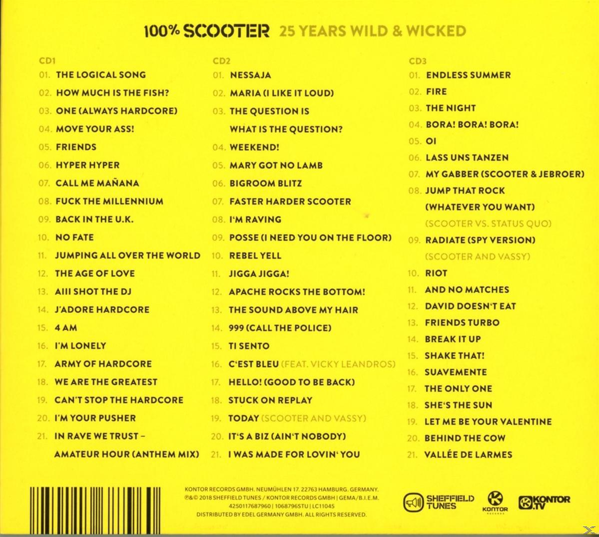 Scooter - 100% Scooter-25 Years Wild&Wicked (CD)
