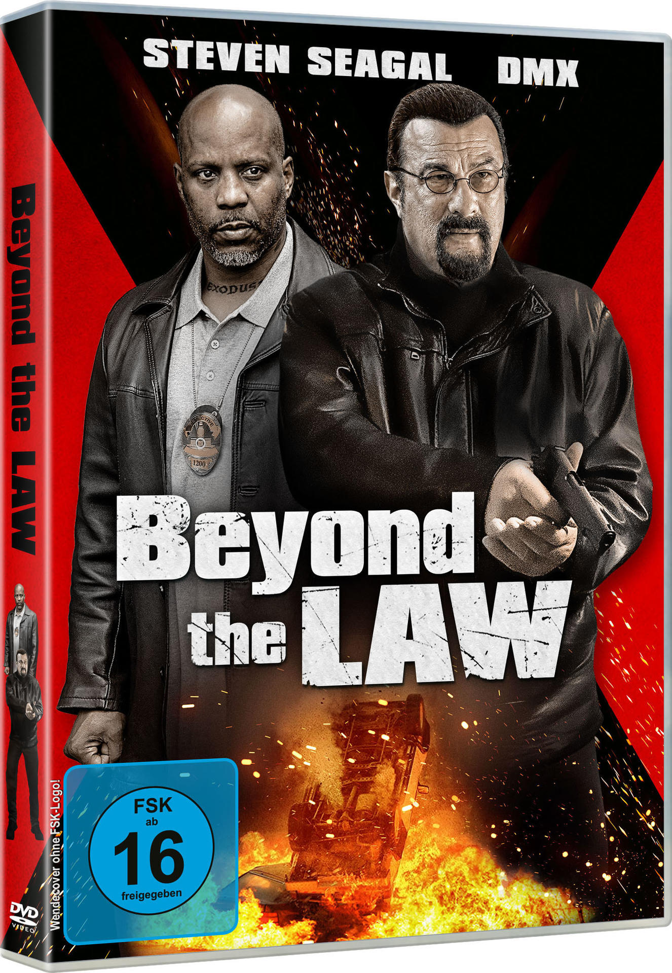 DVD-Hülle des Films Beyond the Law mit Steven Seagal und DMX.