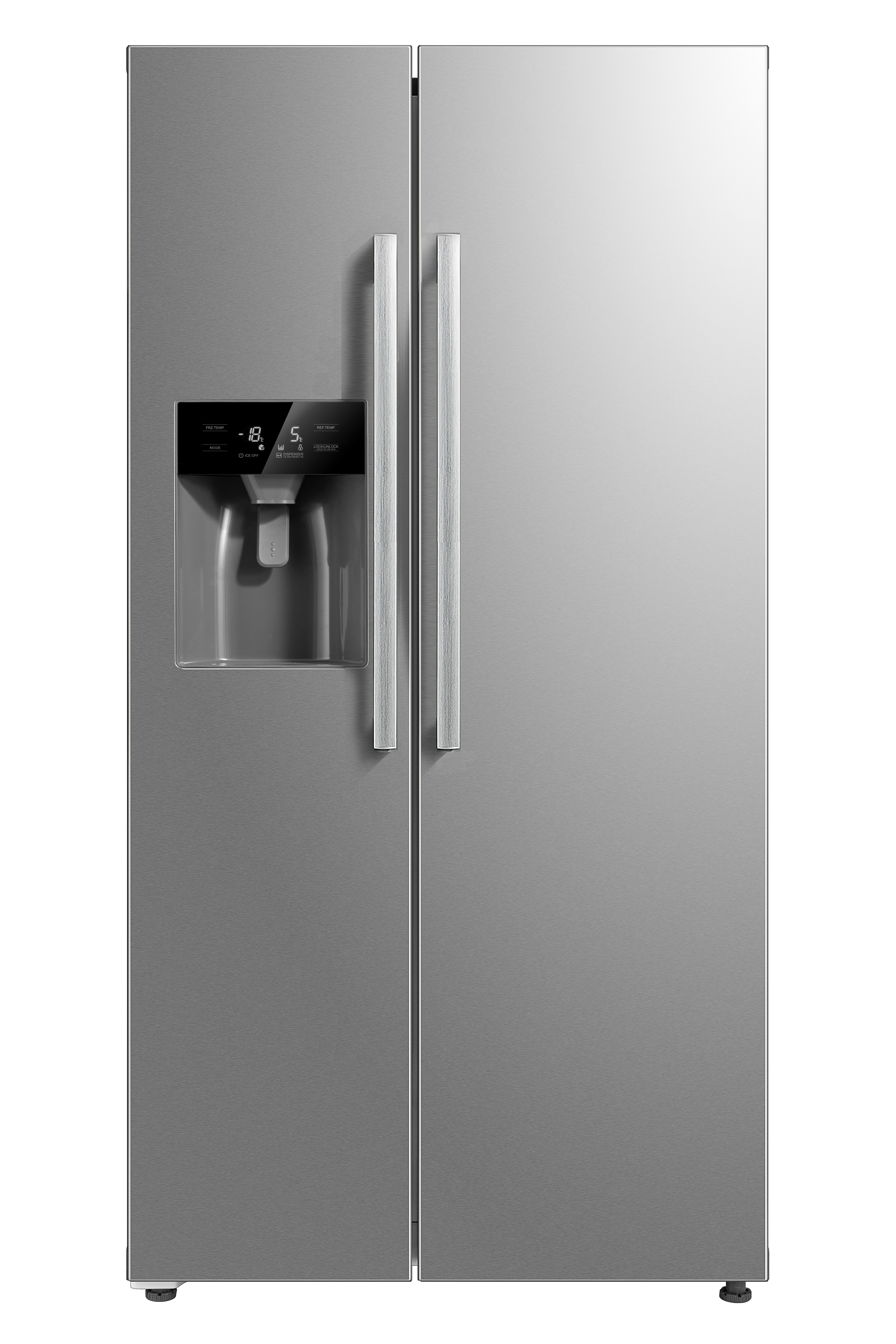 KOENIC KDD 121 E Side by Side, Kühl- und Gefierkombination (516 l, E, 1765 mm hoch, No Frost (verminderte Eisbildung), Edelstahl)