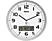 HAMA Extra - Horloge murale (Argent/Blanc)